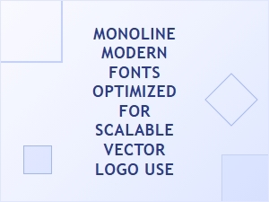 Monoline Modern Fonts for Scalable Vector Logos