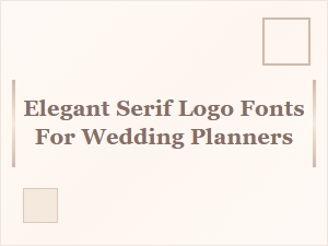 Elegant Serif Fonts for Wedding Planner Logos